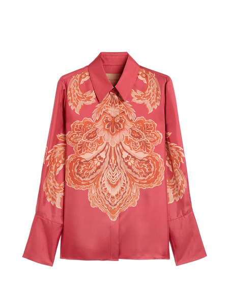  Momoni Nina Placed Print Shirt - Pink 