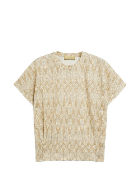  Momoni Pawa Embossed-jacquard T-shirt - Neutrals 