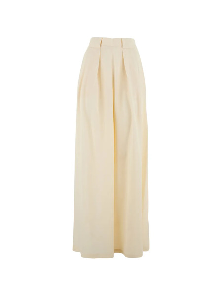  Momoni Pleated Palazzo Pants - White 