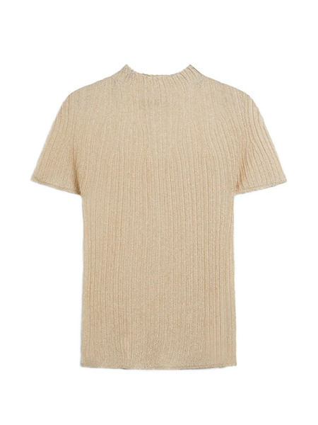  Momoni Ribbed T-shirt - Neutrals 