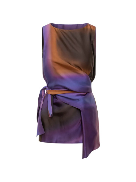  Momoni Tie Waist Top - Purple 