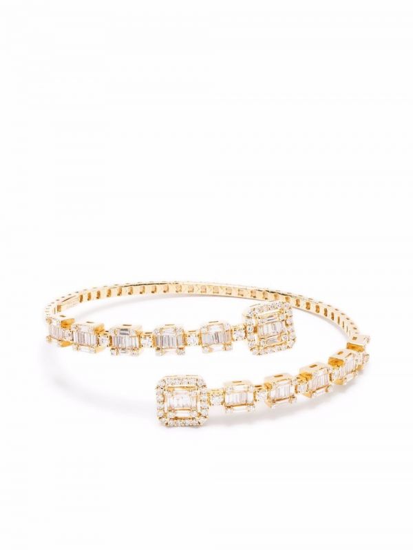  Monan 18kt Yellow Gold Diamond Cuff Bracelet 