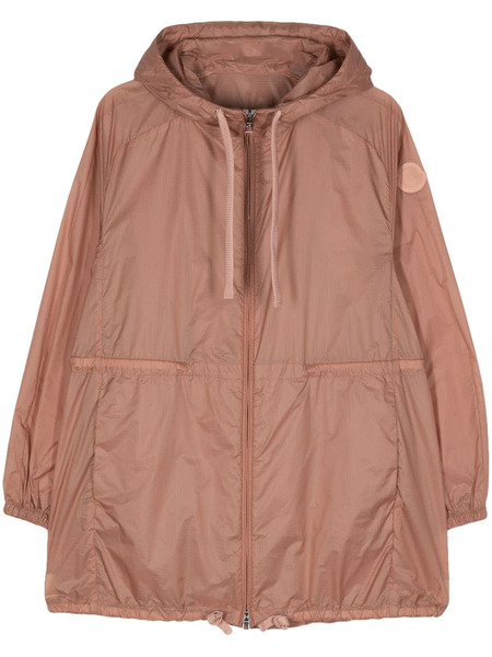  Moncler Airelle Hooded Ripstop Coat - Pink 