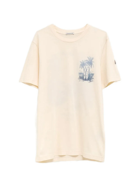 Moncler Beach Printed T-shirt - Neutrals 