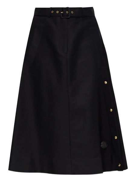  Moncler Belted Button-fastening Midi Skirt - Black 