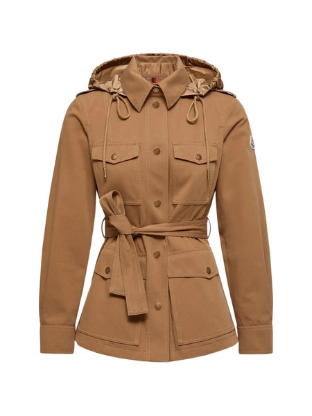  Moncler Belted Hooded Jacket - Brown 
