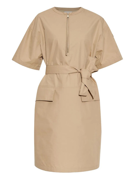  Moncler Belted Midi Dress - Neutrals 