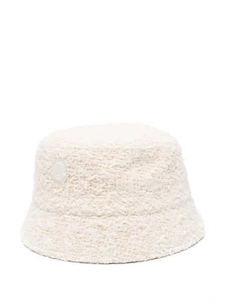  Moncler Bouclé Bucket Hat - Neutrals 