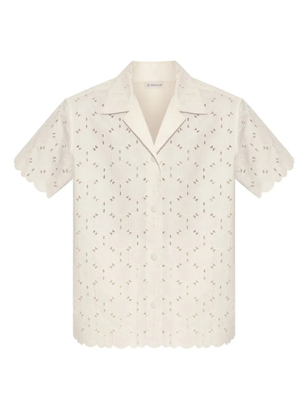  Moncler Broderie-anglaise Shirt - White 