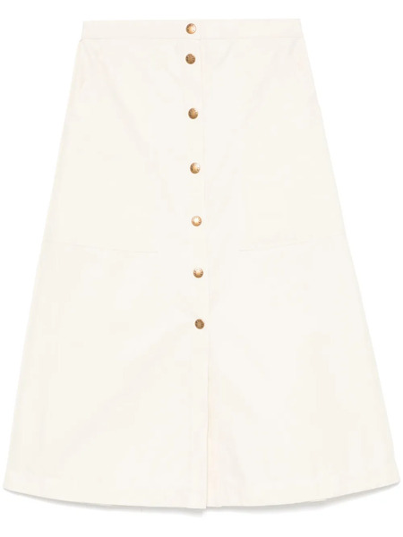 Moncler Buttoned-up Midi Skirt - Neutrals 