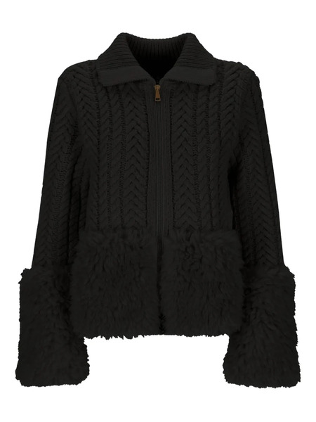  Moncler Cable-knit Cardigan - Black 