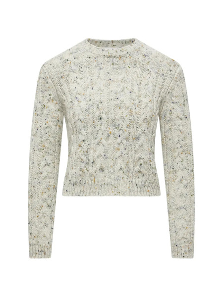  Moncler Cable-knit Crew-neck Sweater - Grey 