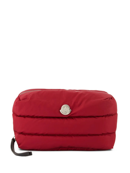 Moncler Caradoc Quilted Logo-plaque Beauty Case - Red 