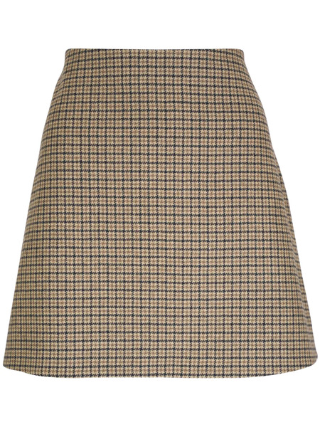  Moncler Check-pattern Mini Skirt - Brown 