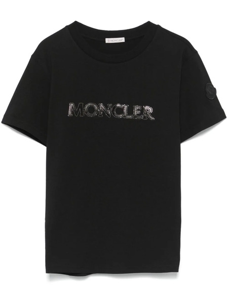  Moncler Crystal-embellished T-shirt - Black 