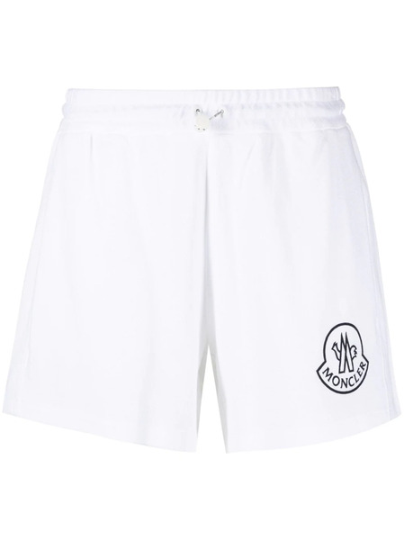  Moncler Drawstring Cotton Shorts - White 