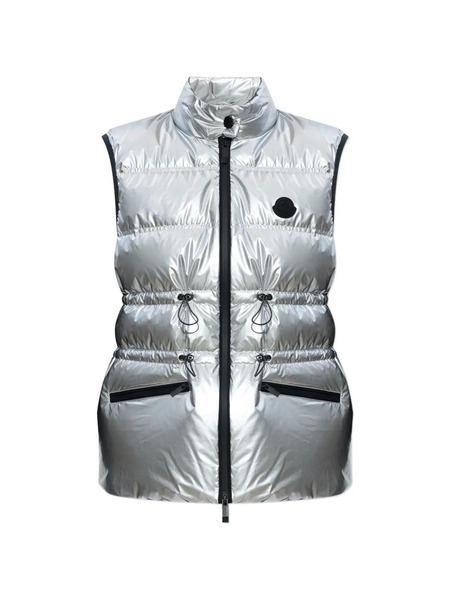  Moncler Drawstring Padded Gilet - Silver 