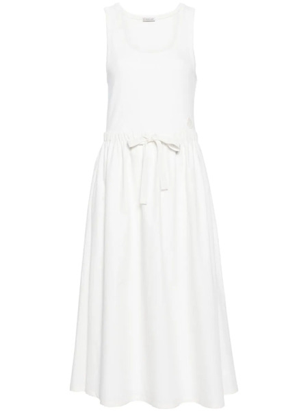  Moncler Drawstring-waist Midi Dress - White 