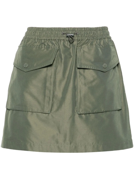  Moncler Elasticated-waist Cargo Mini Skirt - Green 