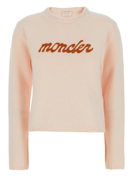  Moncler Embroidered Logo Sweater - Pink 