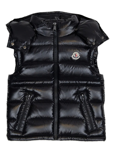  Moncler Enfant Ania Hooded Down Vest - Black 