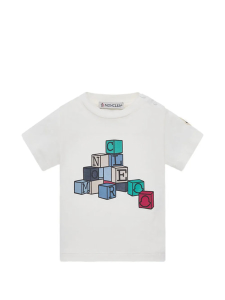  Moncler Enfant Button Logo T-shirt - White 