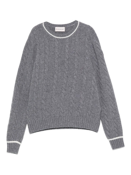  Moncler Enfant Cable-knit Wool Sweater - Grey 
