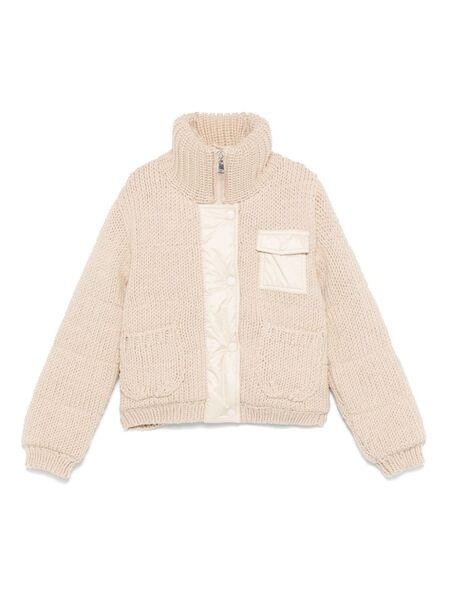  Moncler Enfant Chunky-knit Cardigan - Neutrals 
