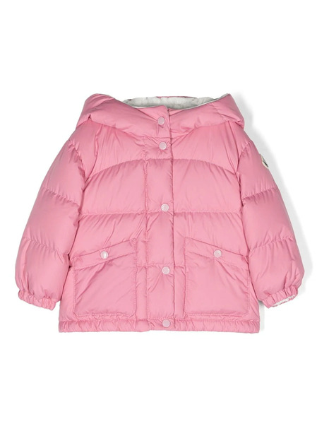  Moncler Enfant Ebre Logo-embroidered Padded Jacket - Pink 