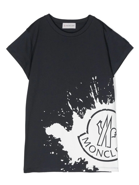  Moncler Enfant Graphic-logo-print T-shirt - Blue 