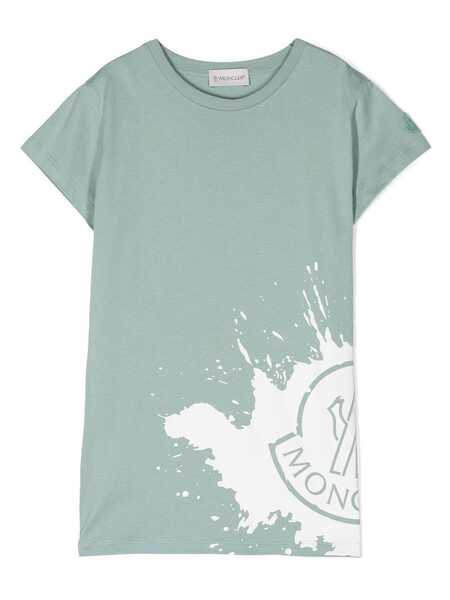  Moncler Enfant Graphic-logo-print T-shirt - Green 