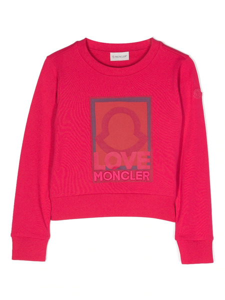  Moncler Enfant Graphic-print Cotton Sweatshirt - Pink 