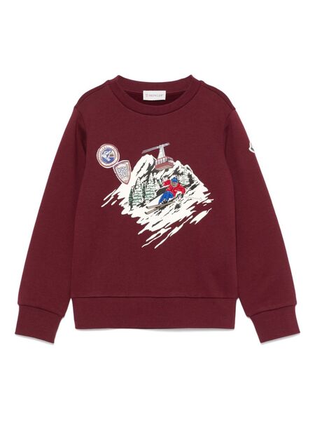  Moncler Enfant Graphic-print Sweatshirt - Red 