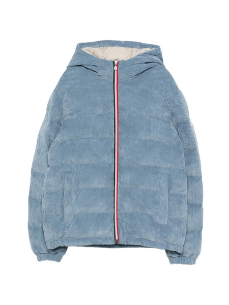  Moncler Enfant Hooded Corduroy Jacket - Blue 