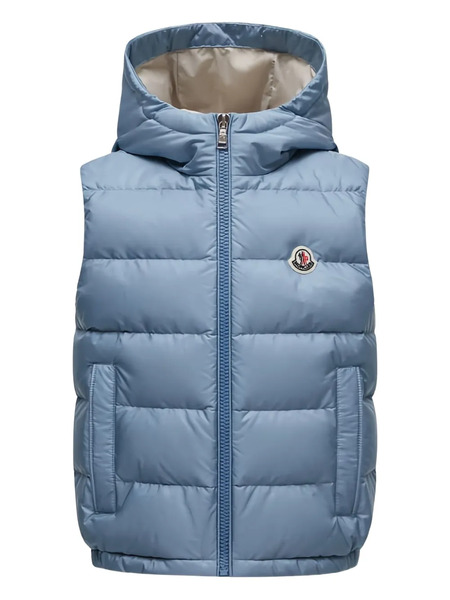 Moncler Enfant Hooded Quilted Gilet - Blue 