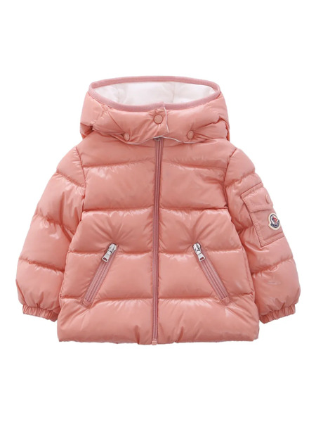  Moncler Enfant Hooded Quilted Jacket - Pink 