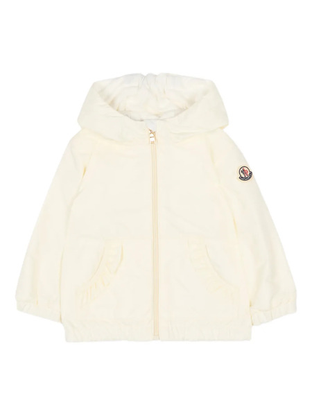  Moncler Enfant Hooded Zip-up Jacket - Neutrals 
