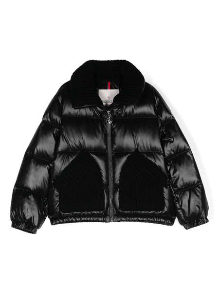  Moncler Enfant Knitted-panels Puffer Jacket - Black 