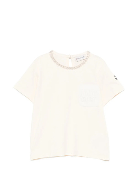  Moncler Enfant Logo-appliqué T-shirt - Neutrals 