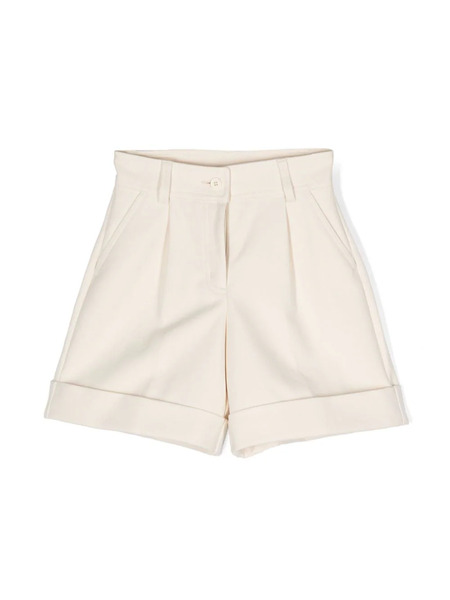  Moncler Enfant Logo-appliqué Twill Shorts - Neutrals 
