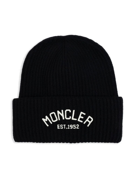 Moncler Enfant Logo-embroidered Beanie - Black 