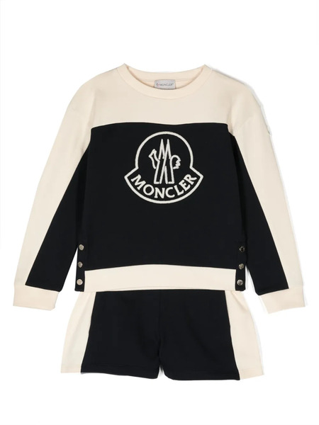  Moncler Enfant Logo-embroidered Cotton Shorts Set - Blue 