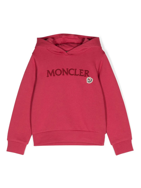  Moncler Enfant Logo-embroidered Hoodie - Pink 