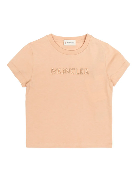  Moncler Enfant Logo-embroidered T-shirt - Pink 