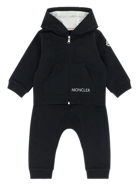  Moncler Enfant Logo Embroidery Zip Suit - Blue 