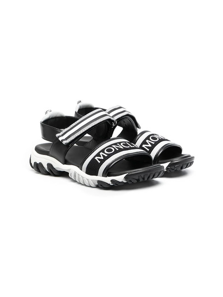  Moncler Enfant Logo-front Strappy Sandals - Black 