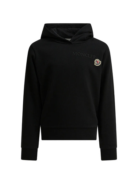  Moncler Enfant Logo Hooded Sweatshirt - Black 