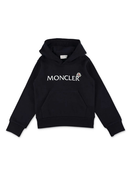 Moncler Enfant Logo-patch Cotton Hoodie - Blue 