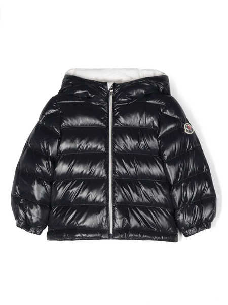  Moncler Enfant Logo-patch Cotton Padded Coat - Blue 