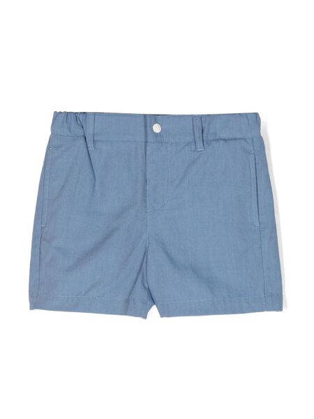  Moncler Enfant Logo-patch Cotton Shorts - Blue 